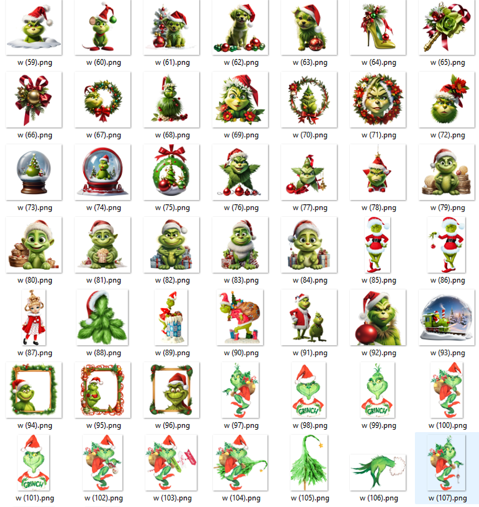 Kit Digital Grinch Natalino Completo Arquivos em Png   4