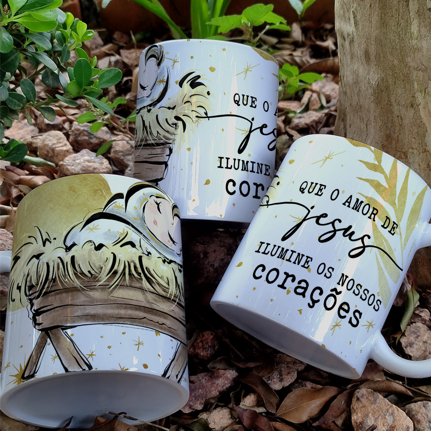 5 Artes para Caneca Natal Arquivo Editável  2