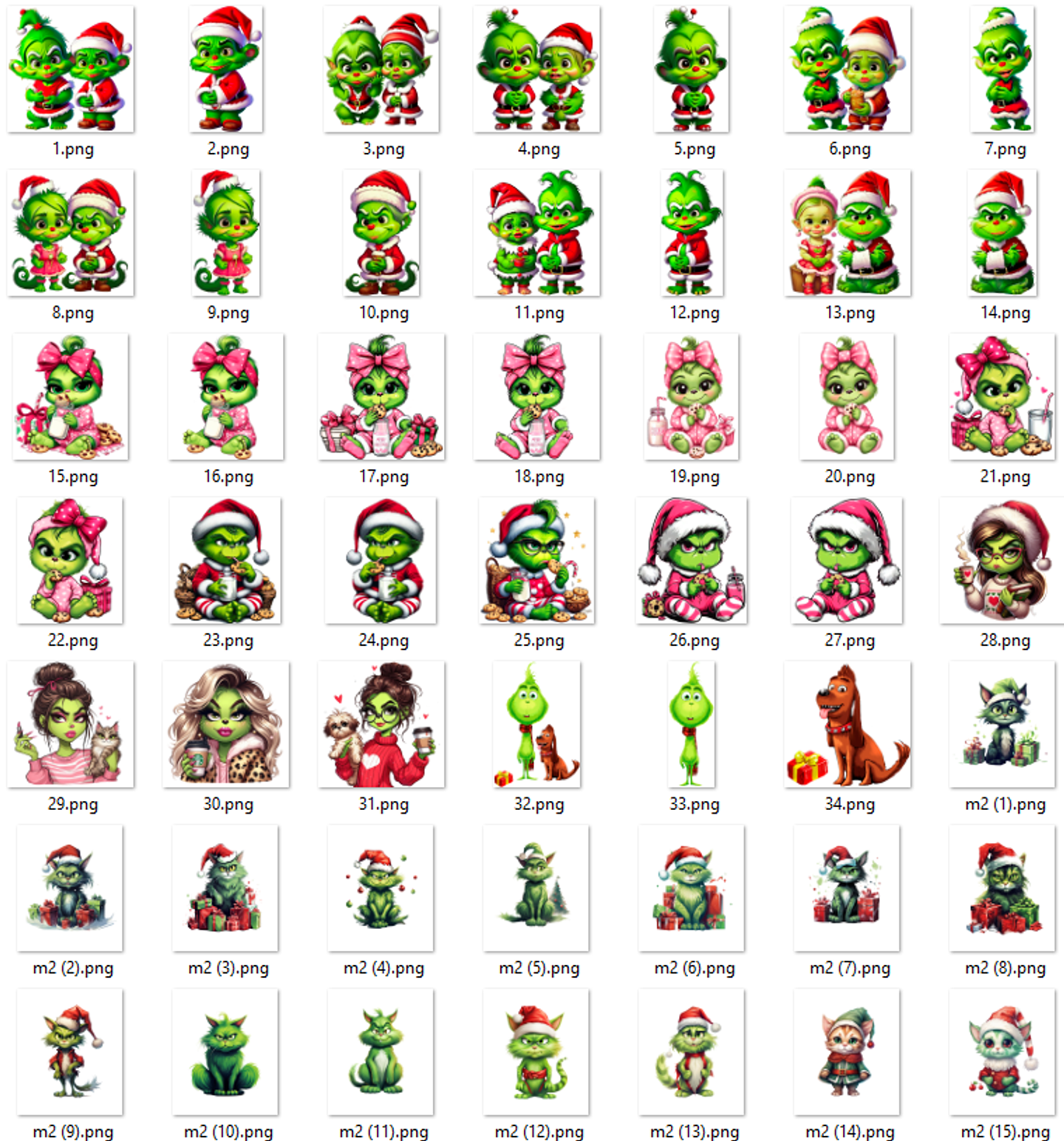 Kit Digital Grinch Natalino Completo Arquivos em Png   5