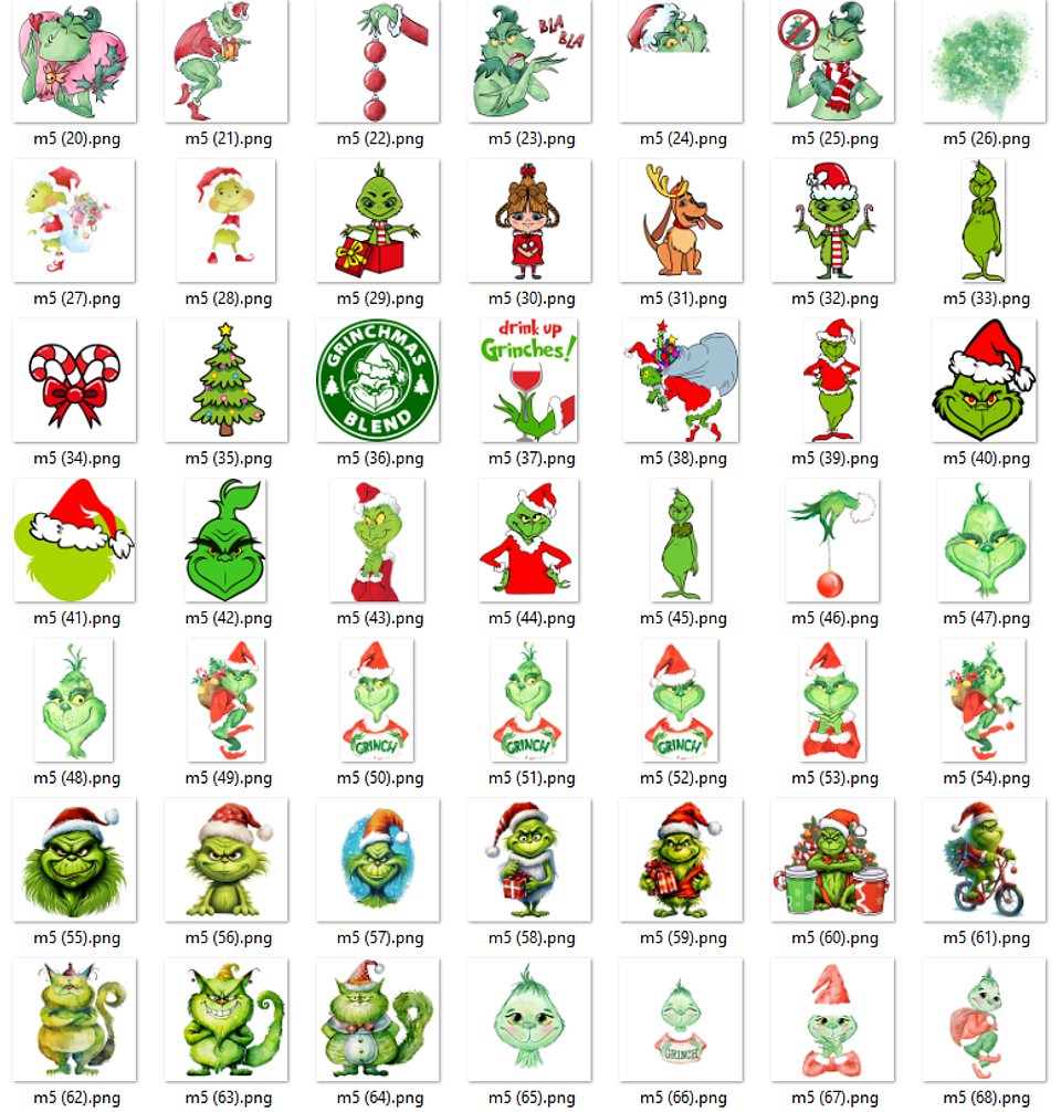 Kit Digital Grinch Natalino Completo Arquivos em Png   8