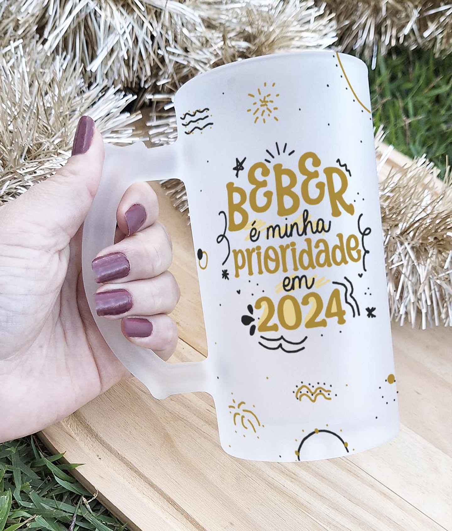 10 Artes para Copo Ano Novo 2024 Arquivo Editável  3