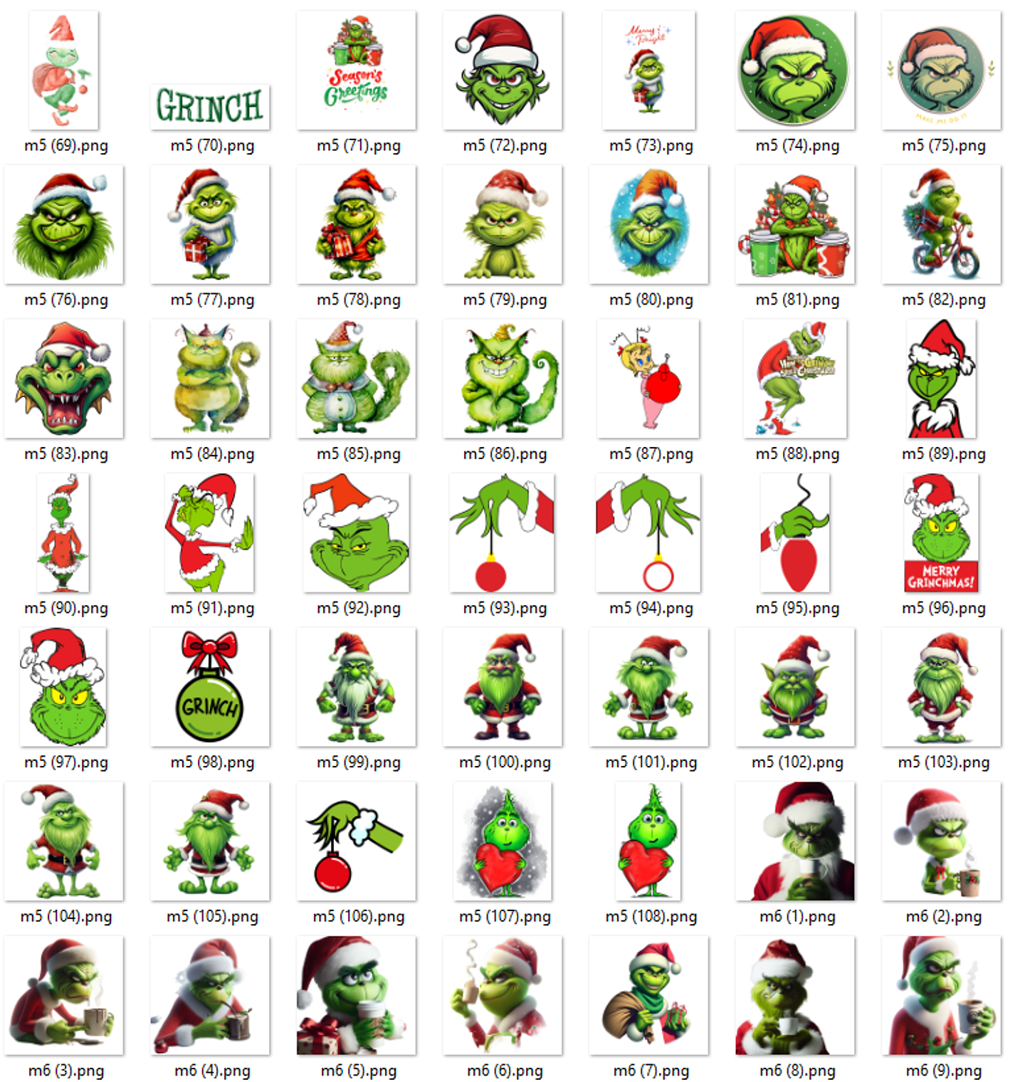 Kit Digital Grinch Natalino Completo Arquivos em Png   9