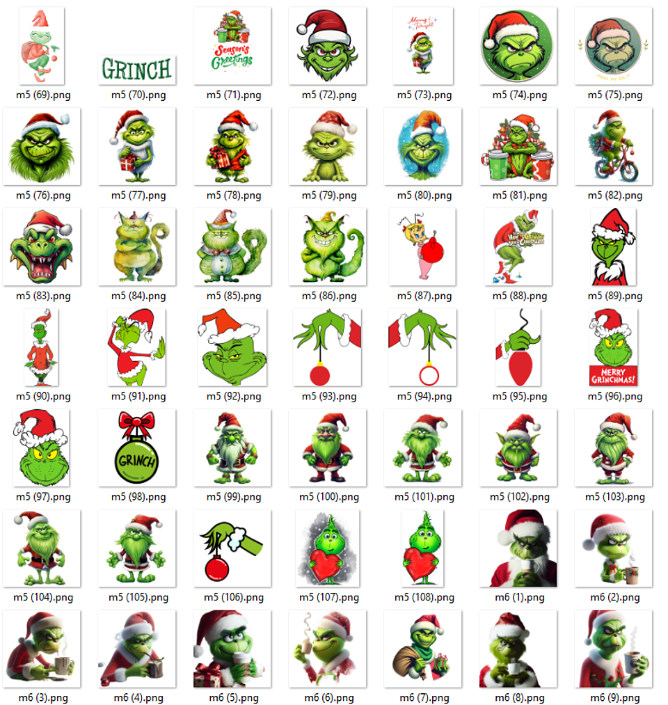 Kit Digital Grinch Natalino Completo Arquivos em Png   9