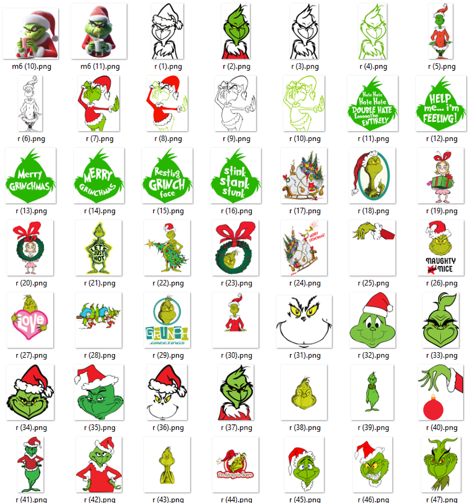 Kit Digital Grinch Natalino Completo Arquivos em Png   10