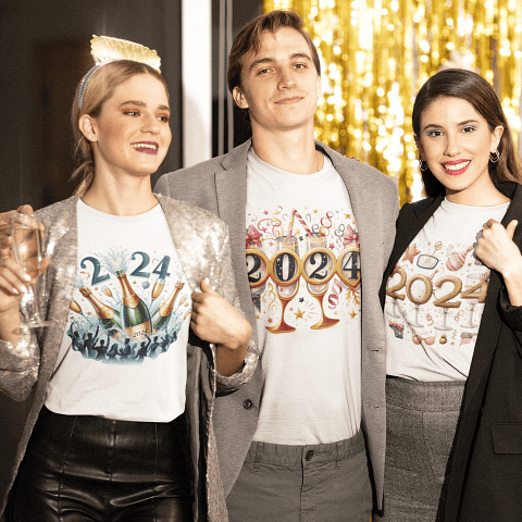 14 Artes para Camisa Ano Novo 2024 Arquivo em Png