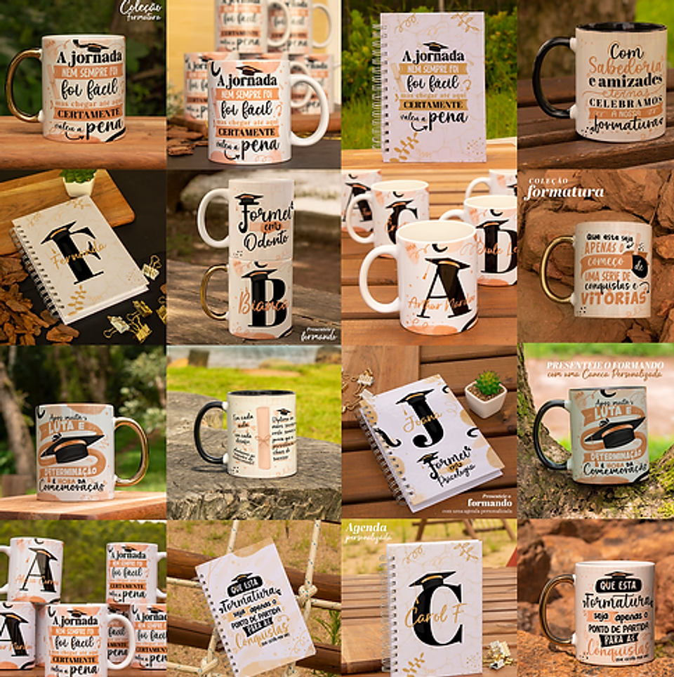 38 Artes para Caneca e Capa Agenda Formatura Arquivo em Jpg 1