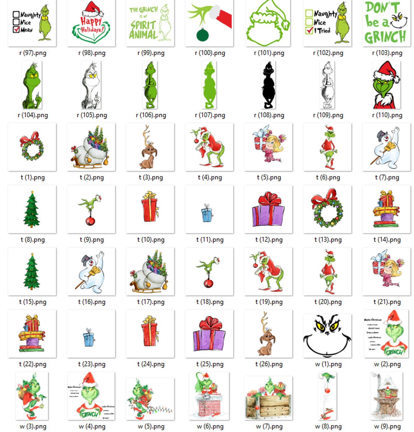 Kit Digital Grinch Natalino Completo Arquivos em Png   12
