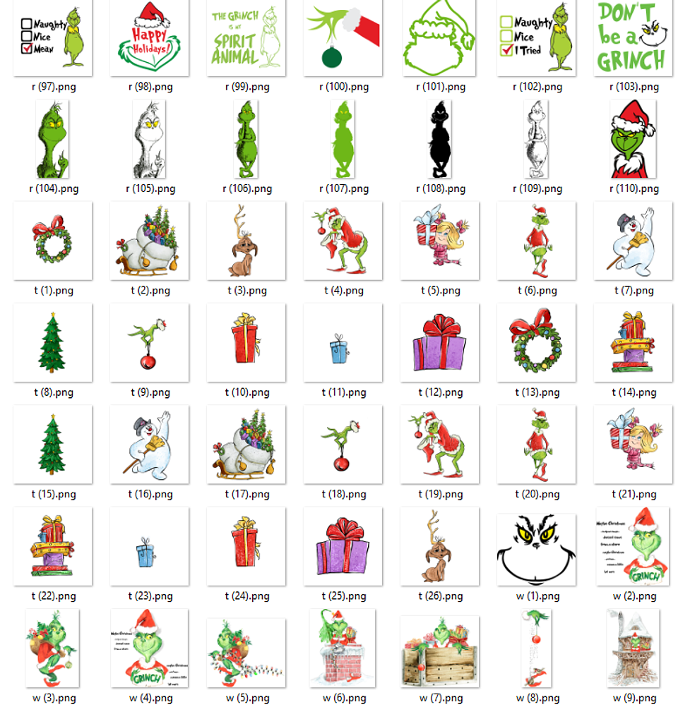 Kit Digital Grinch Natalino Completo Arquivos em Png   12