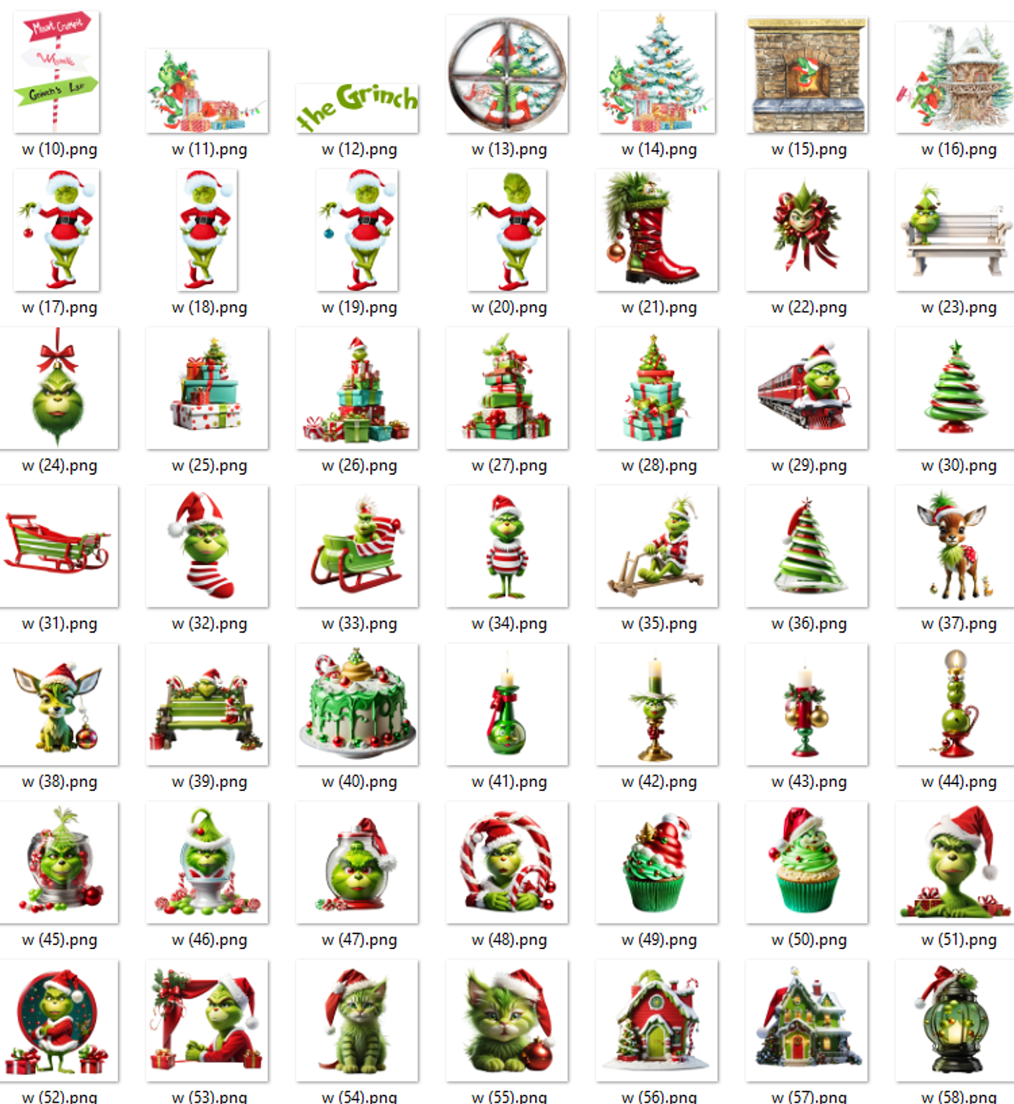 Kit Digital Grinch Natalino Completo Arquivos em Png   13