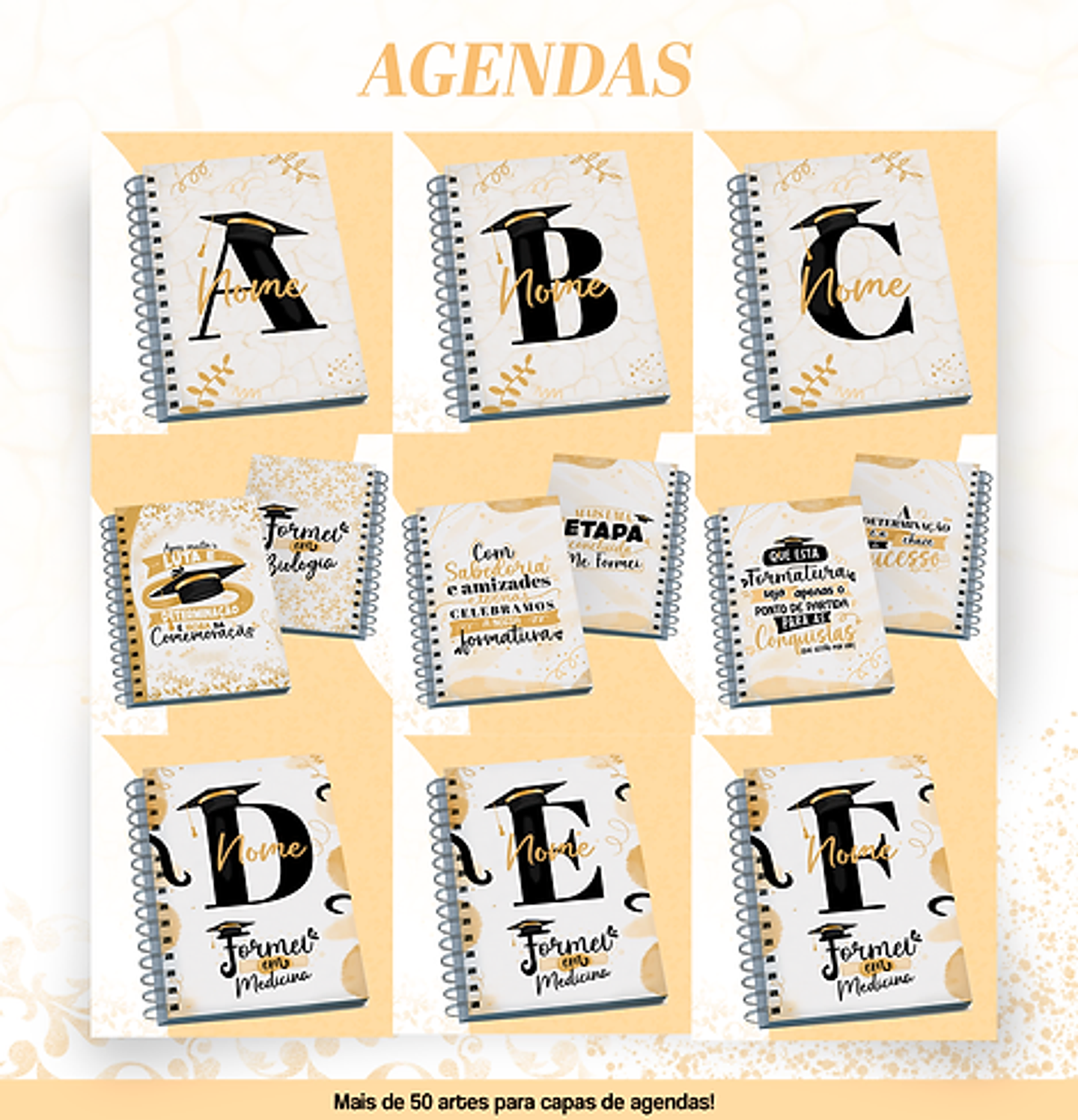 38 Artes para Caneca e Capa Agenda Formatura Arquivo em Jpg 2