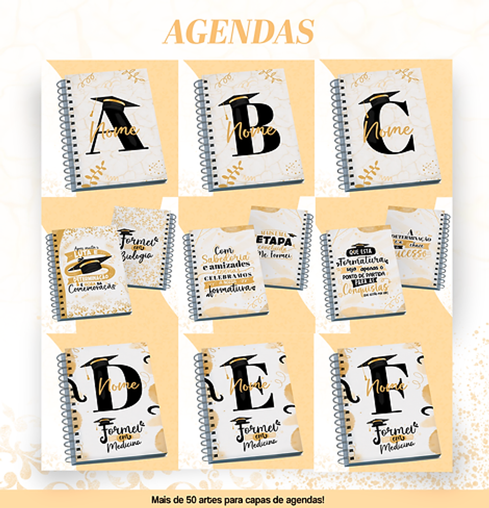 38 Artes para Caneca e Capa Agenda Formatura Arquivo em Jpg 2