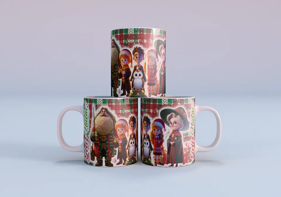 37 Artes para Caneca Natal Personagens Arquivo em Jpg 9