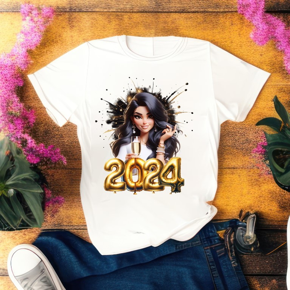 12 Artes para Camisa Mascotinhas Ano Novo 2024 Arquivo em Png 6