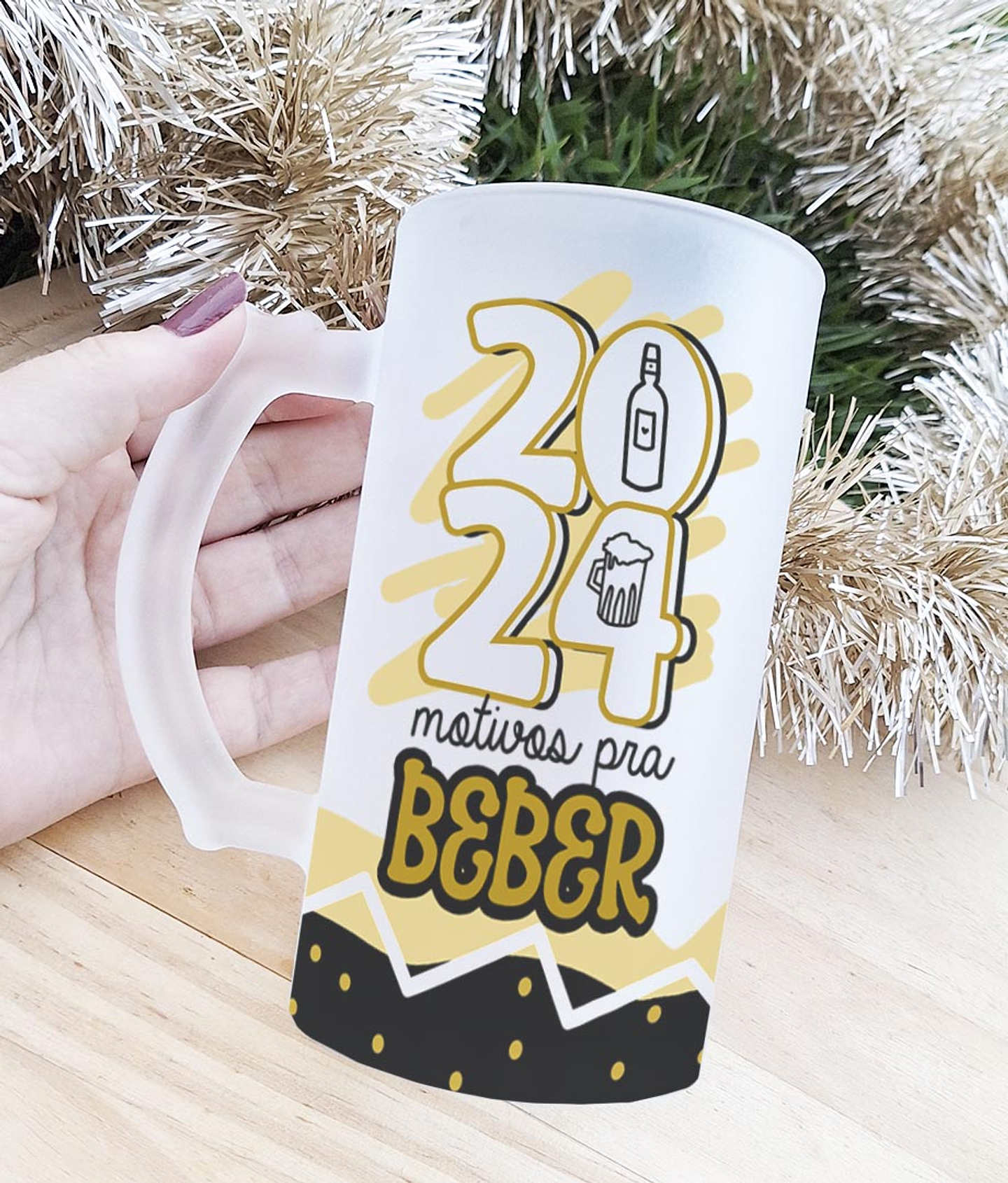 10 Artes para Copo Ano Novo 2024 Arquivo Editável  9