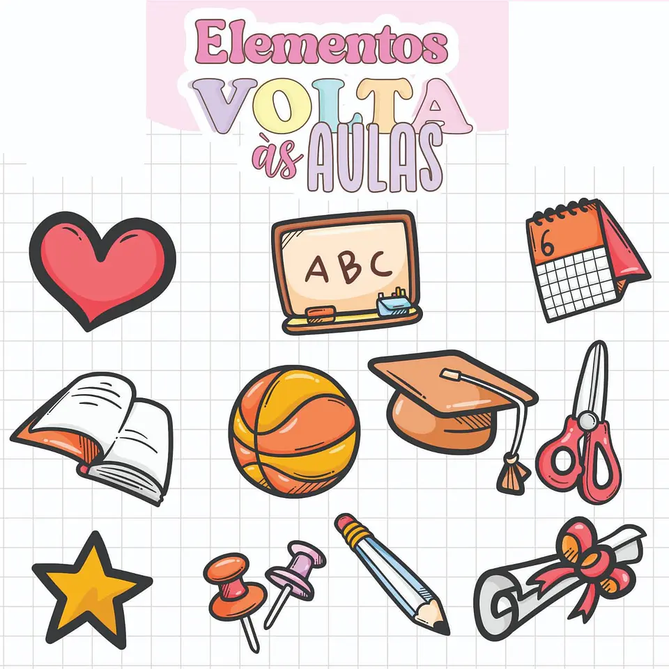 Kit Digital Volta as Aulas  Alfabeto Mais Mascatinhos Arquivos em Png   13