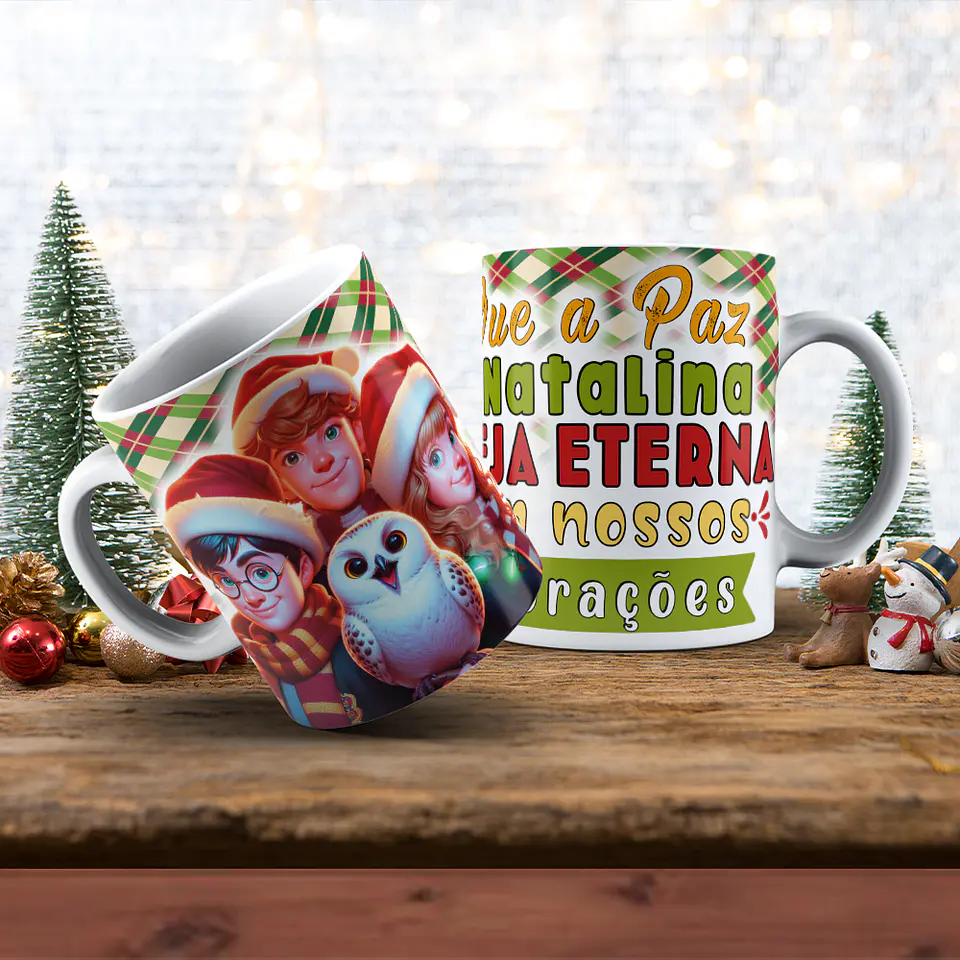 37 Artes para Caneca Natal Personagens Arquivo em Jpg 11
