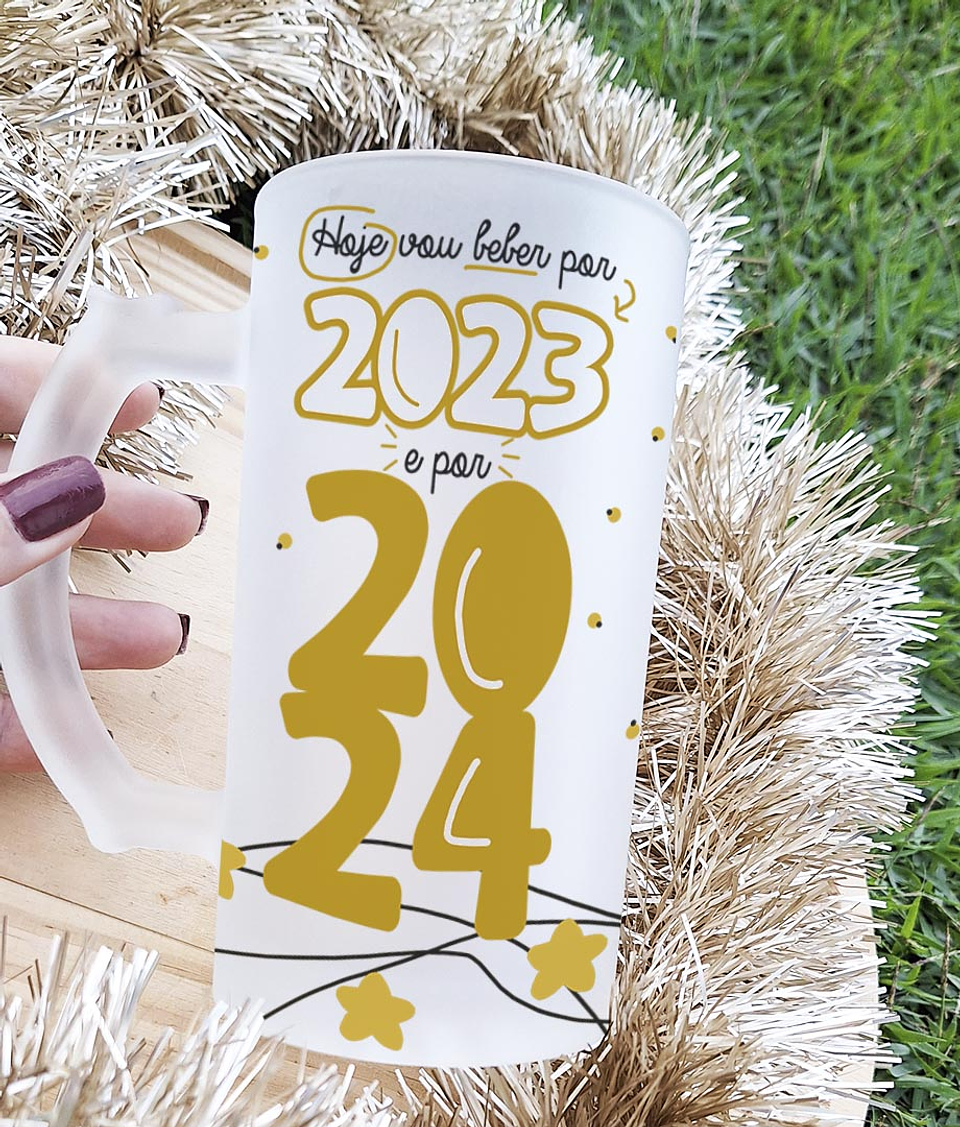 10 Artes para Copo Ano Novo 2024 Arquivo Editável  10