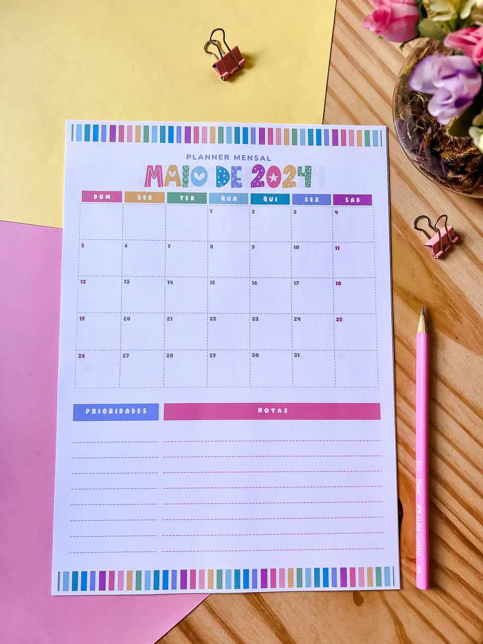 Arquivo Planner Mensal A4 2024 em Pdf 15