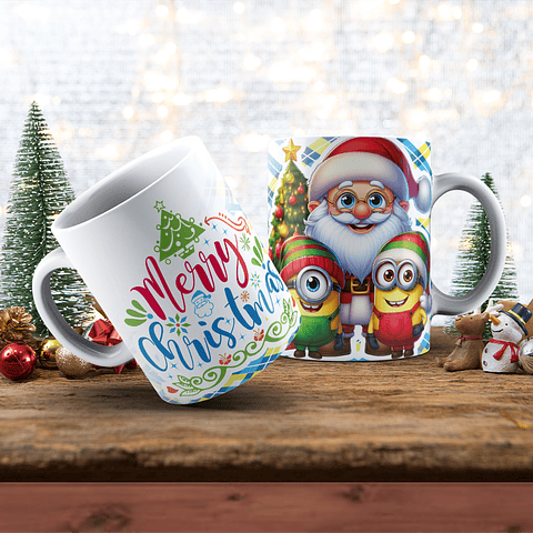 37 Artes para Caneca Natal Personagens Arquivo em Jpg