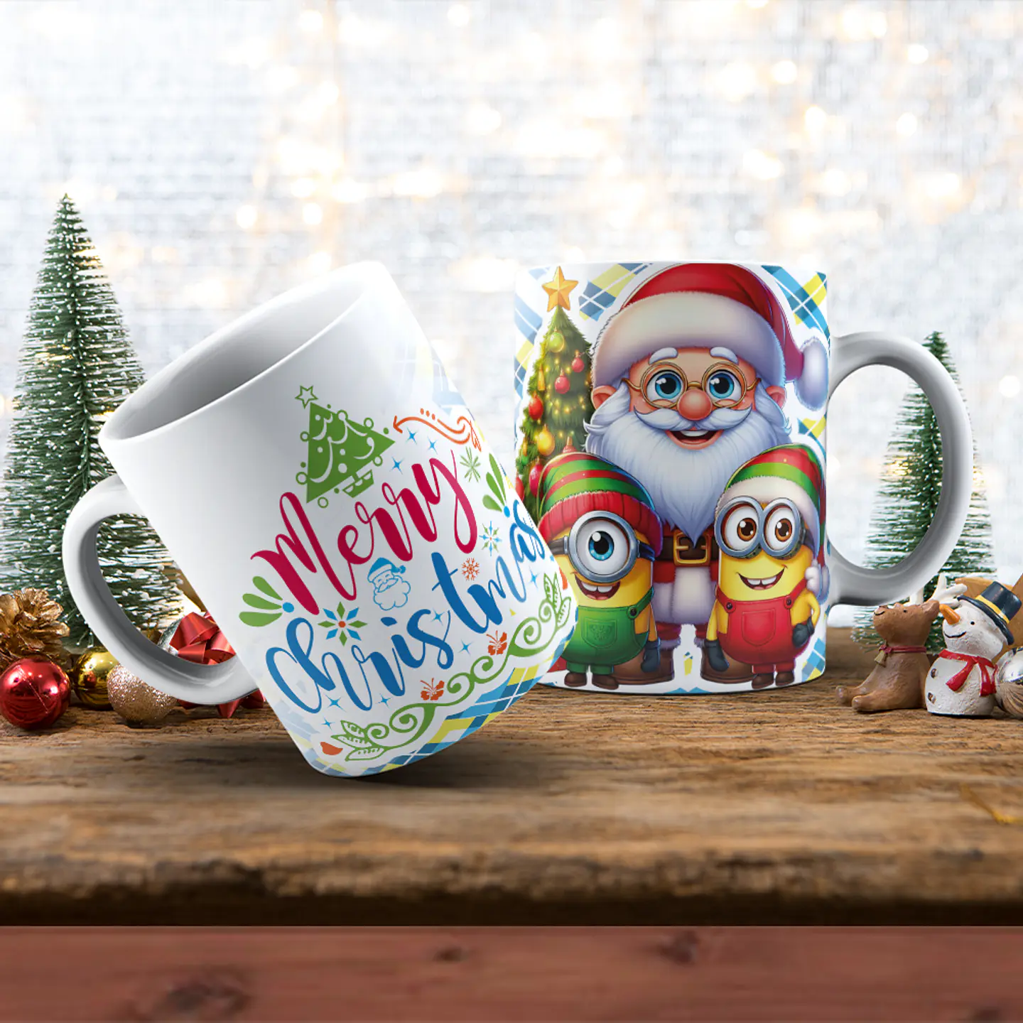 37 Artes para Caneca Natal Personagens Arquivo em Jpg 12