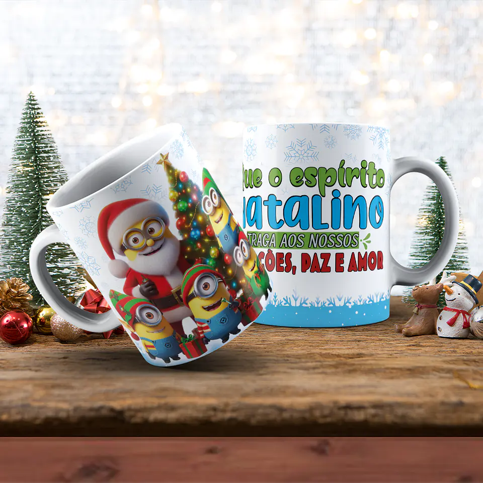 37 Artes para Caneca Natal Personagens Arquivo em Jpg 13