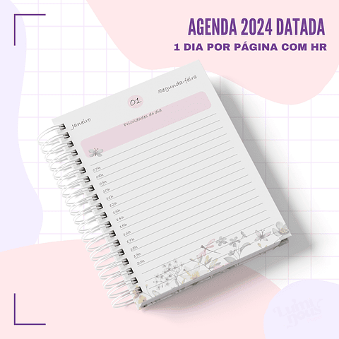 Arquivo Agenda Floral Datada 2024 Arquivo em Pdf 