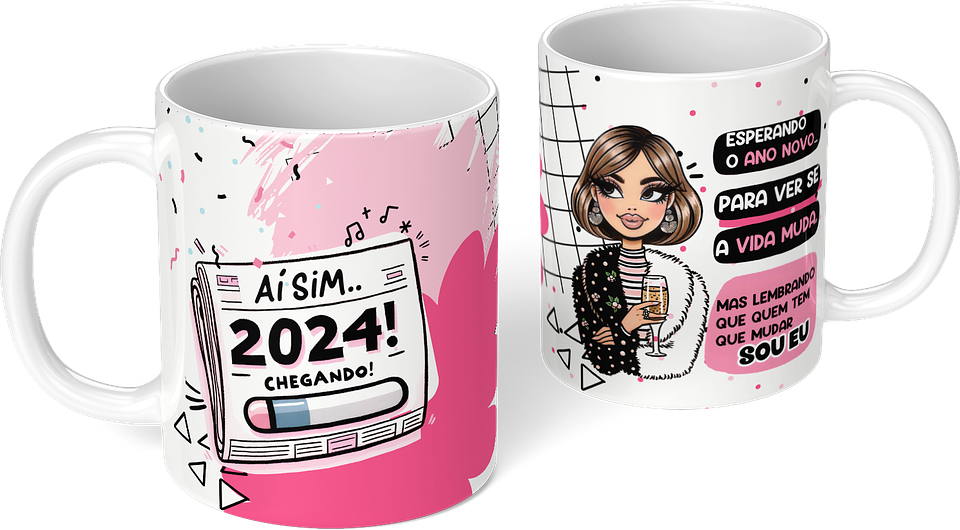 34 Artes para Caneca Ano Novo 2024 em Jpg 9