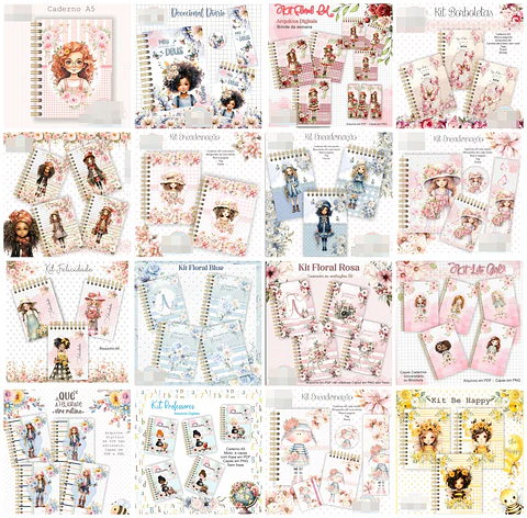 Arquivo para Encadernação Caderno e Agendas 2024 Volta as aulas em Pdf