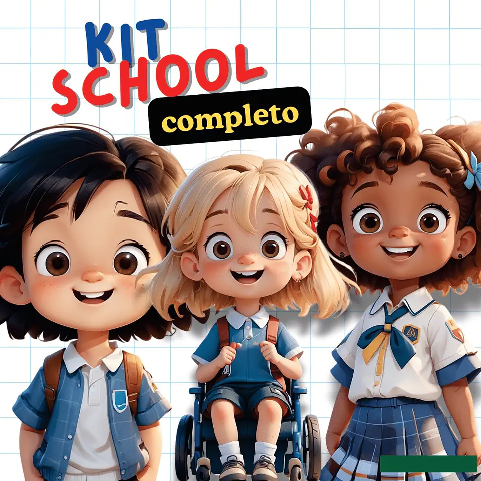 Kit Digital Volta as Aulas Mascotes School Arquivos em Png    1