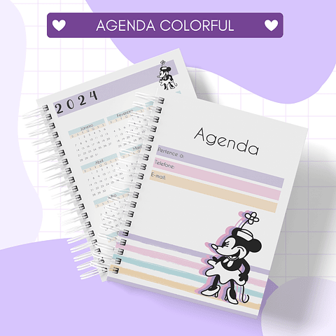 Arquivo Agenda Mickey e Minnie 2024 em Pdf 