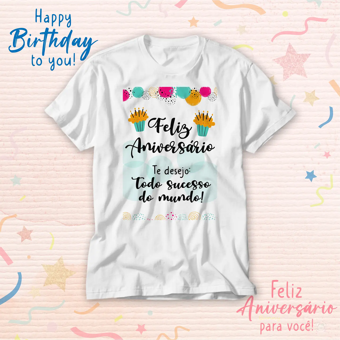 14 Artes para Camisa Fleiz Aniversário Arquivo Editavél 2