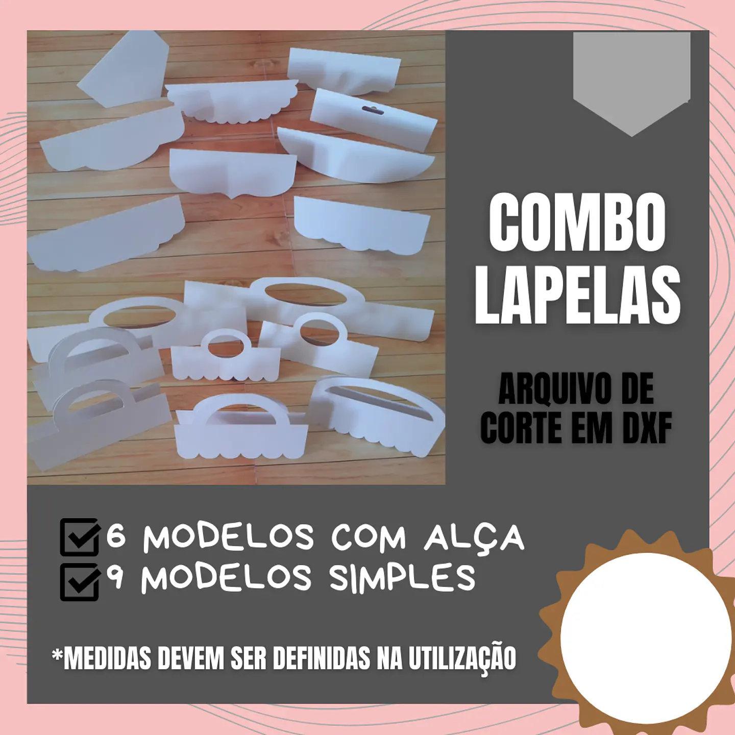Arquivo de Corte Lapela e Tags em Dxf 2