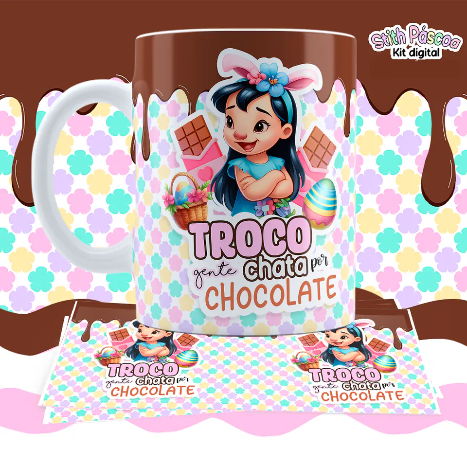 12 Artes para Caneca Pascoa Lilo e Stitch em Jpg 10