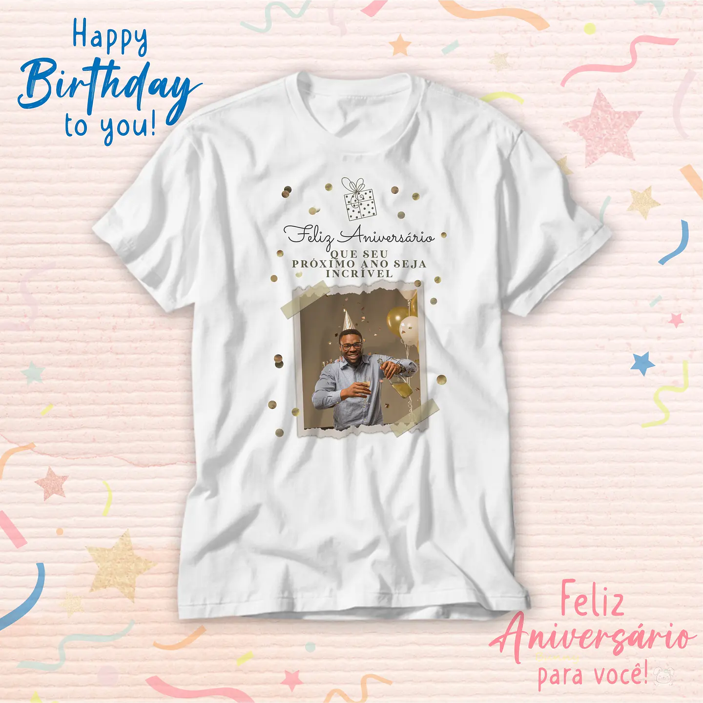 14 Artes para Camisa Fleiz Aniversário Arquivo Editavél 6