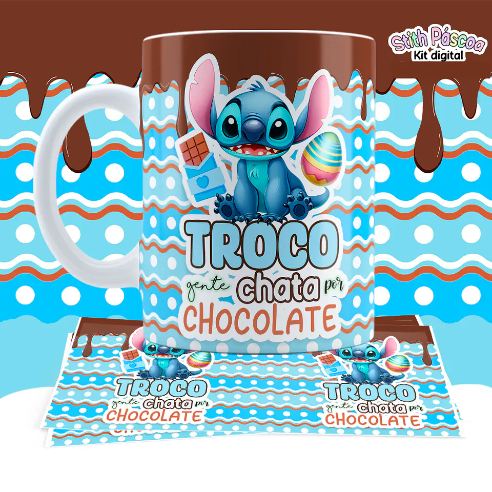 12 Artes para Caneca Pascoa Lilo e Stitch em Jpg 11
