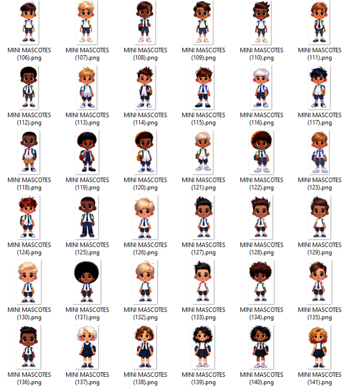 Kit Digital Volta as Aulas Mascotes 2024 Arquivos em Png  17