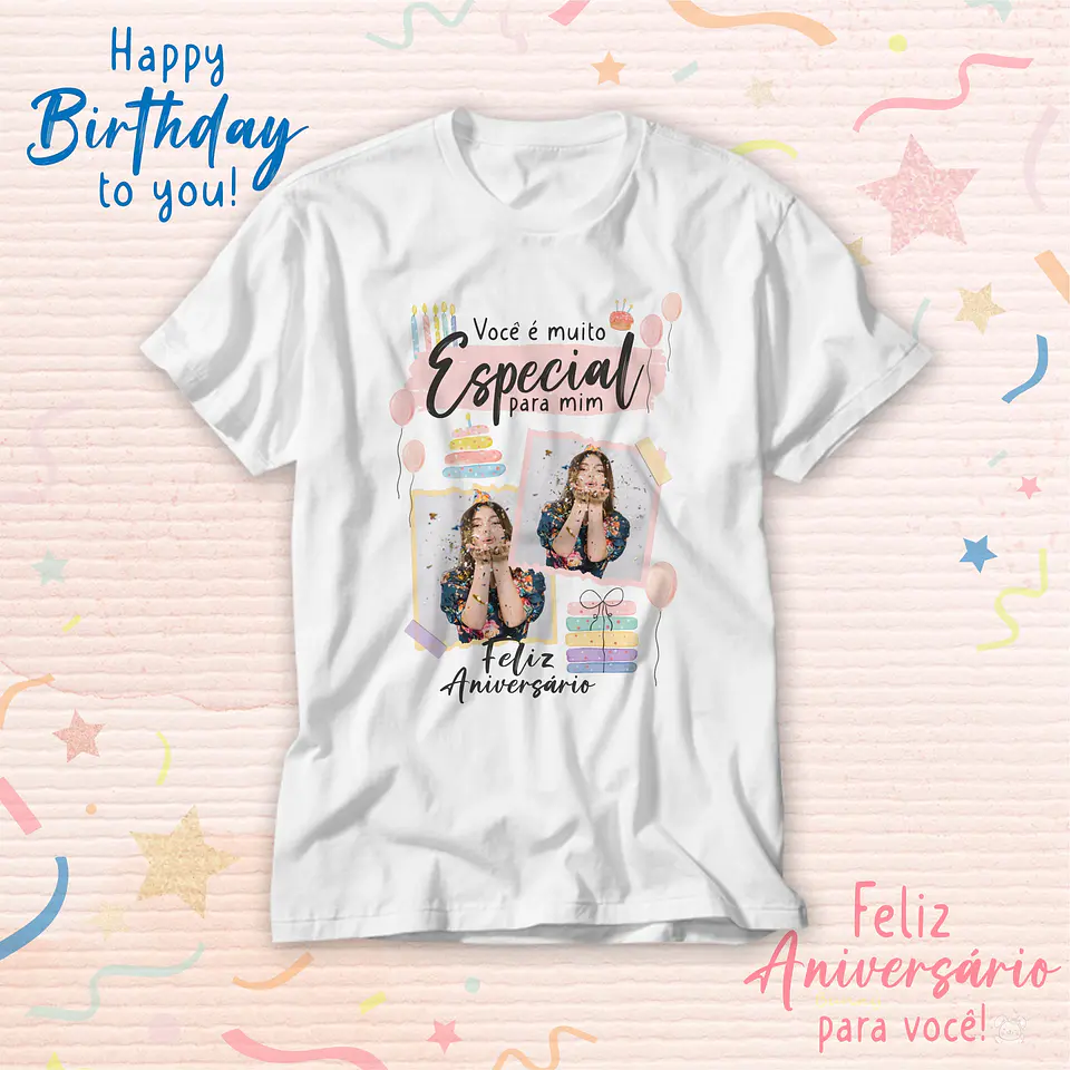 14 Artes para Camisa Fleiz Aniversário Arquivo Editavél 7