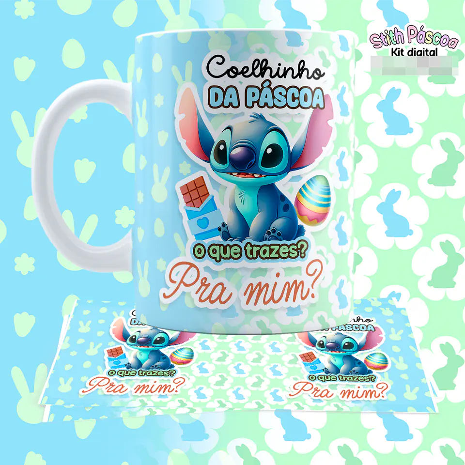 12 Artes para Caneca Pascoa Lilo e Stitch em Jpg 13