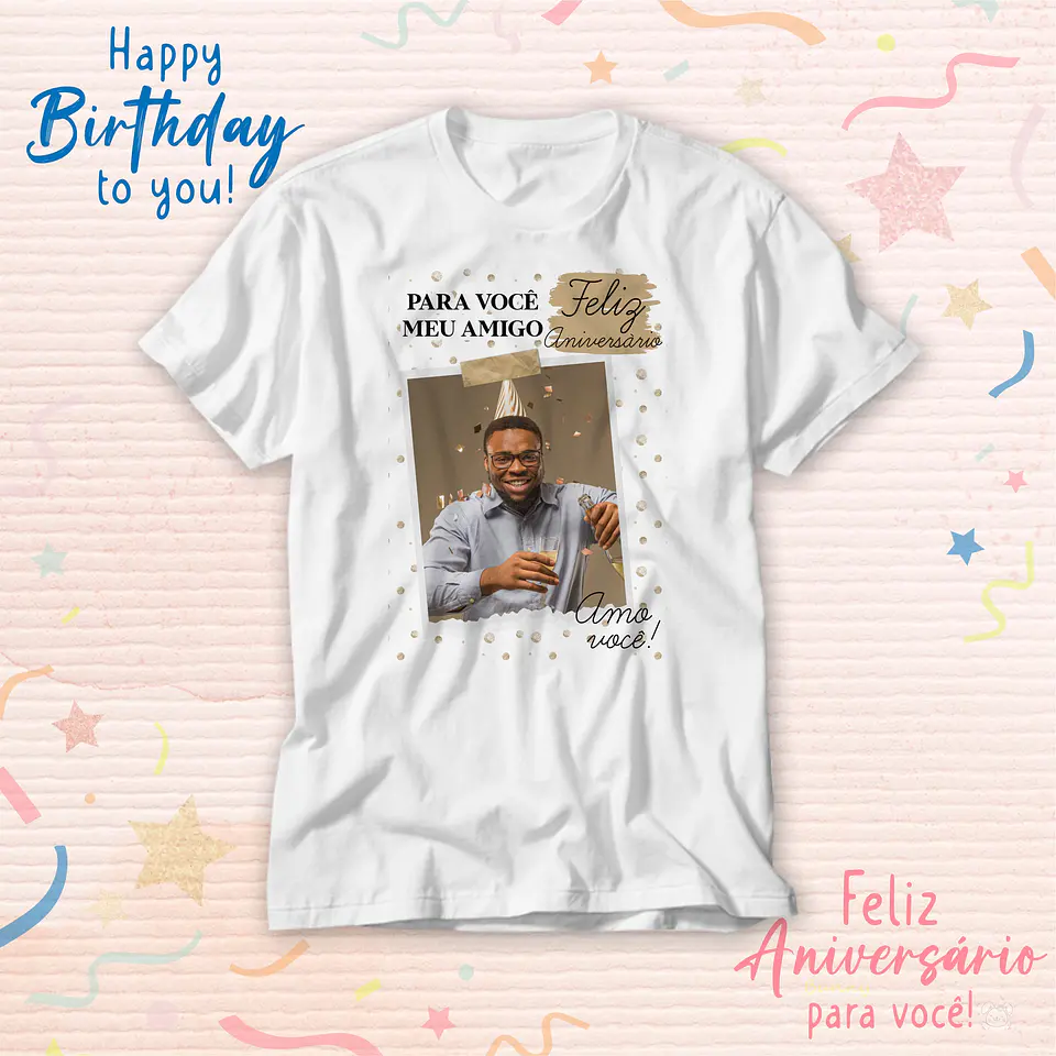 14 Artes para Camisa Fleiz Aniversário Arquivo Editavél 8