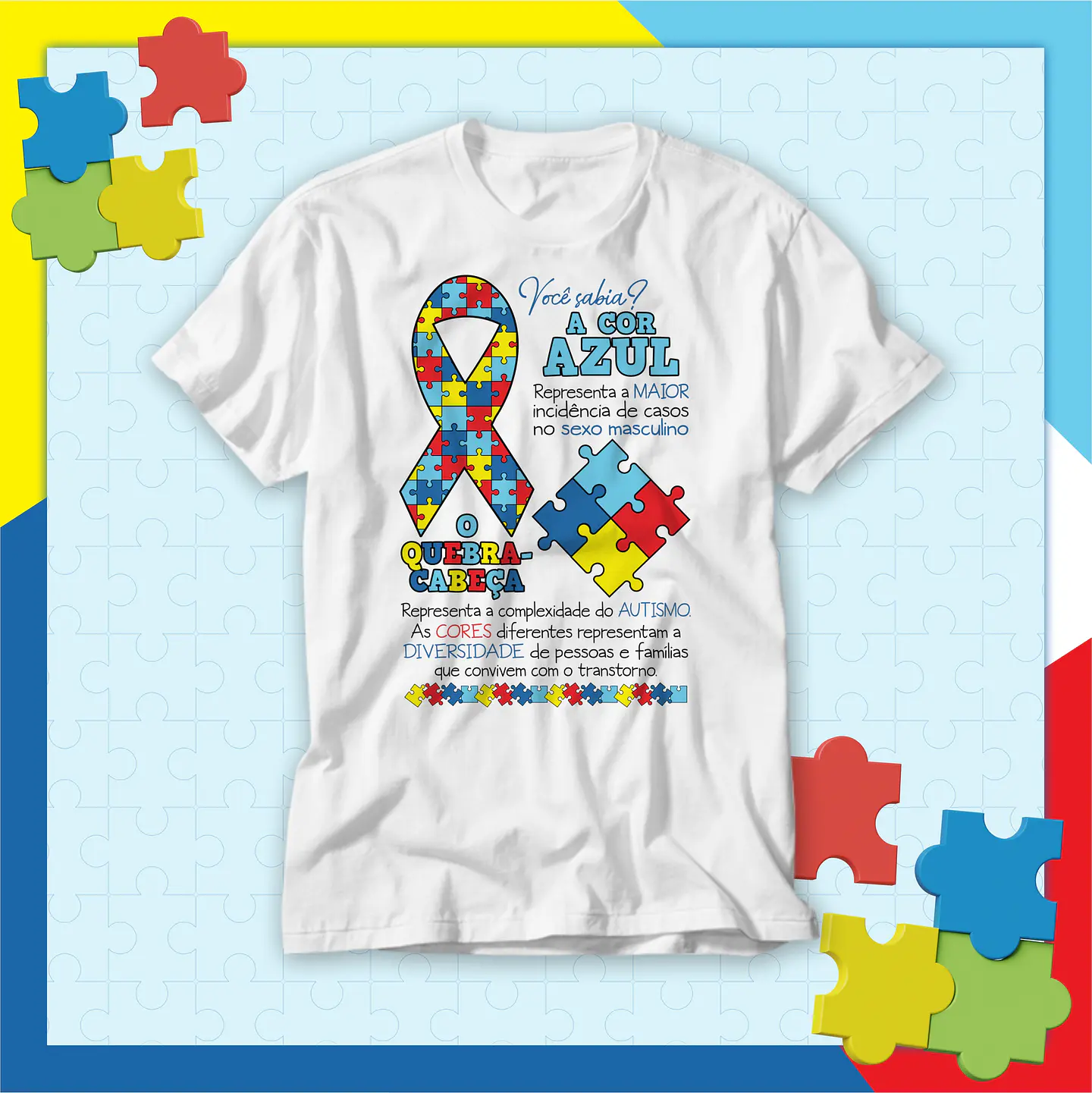 20 Artes para Camisa Autismo Arquivo Editavél  18