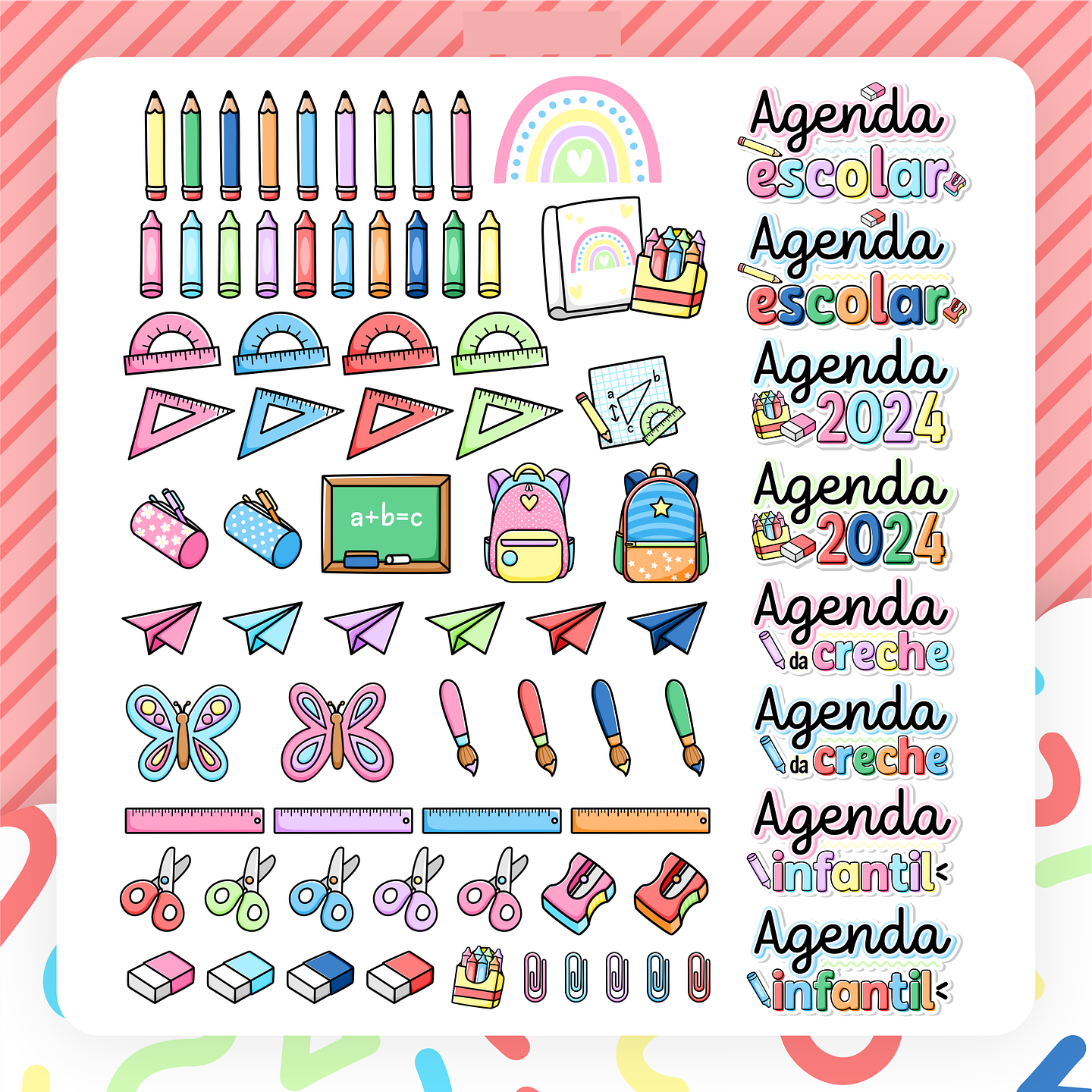 Kit Digital Volta as aulas Completo 2024 Arquivos em Png   2