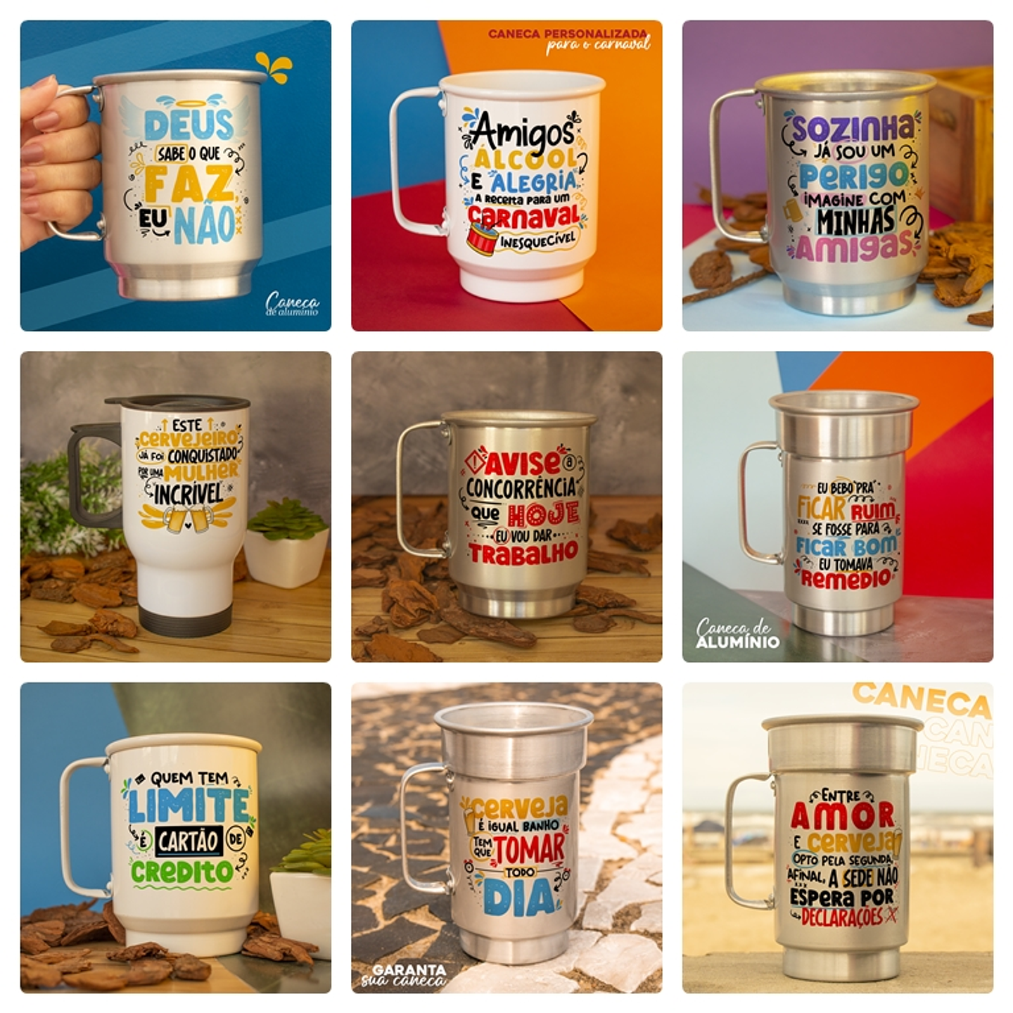 Kit Digital Frases Carnaval Folia Arquivos em Png 1