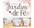 Kit Digital Frases Jardim Fé Religião Arquivos em Png