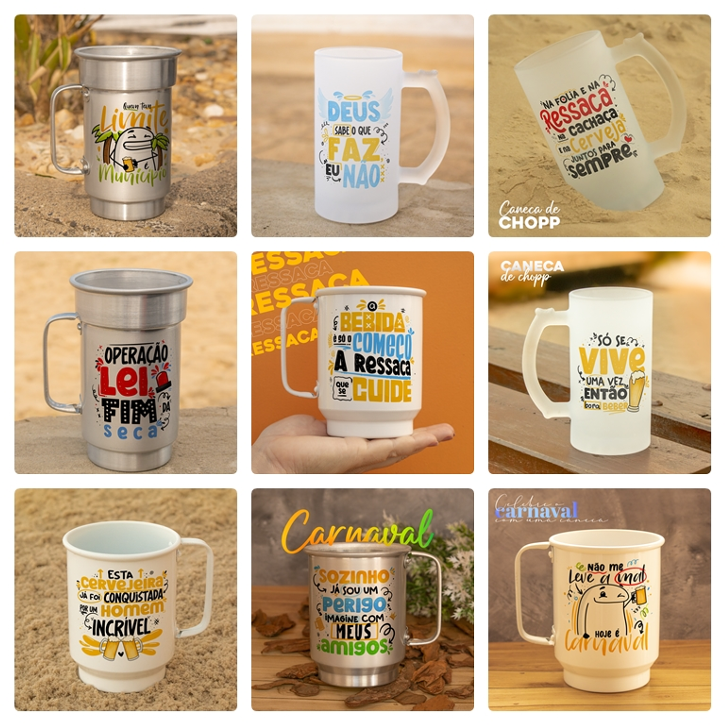 Kit Digital Frases Carnaval Folia Arquivos em Png 2