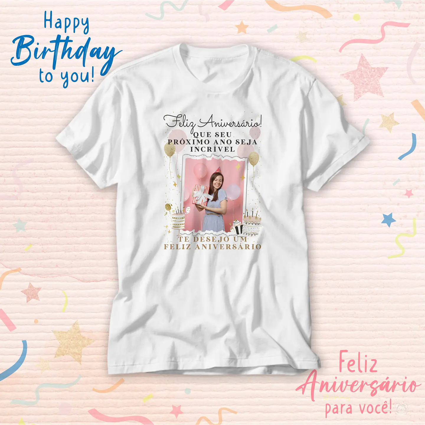 14 Artes para Camisa Fleiz Aniversário Arquivo Editavél 12