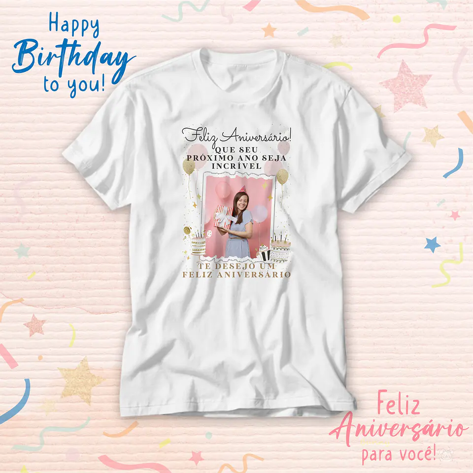 14 Artes para Camisa Fleiz Aniversário Arquivo Editavél 12