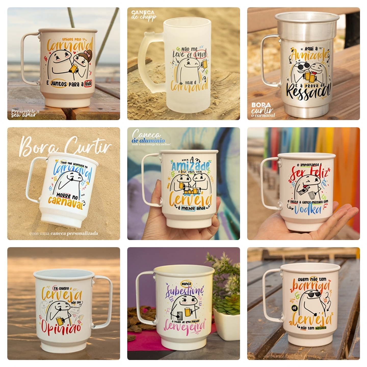 Kit Digital Frases Carnaval Folia Arquivos em Png 3