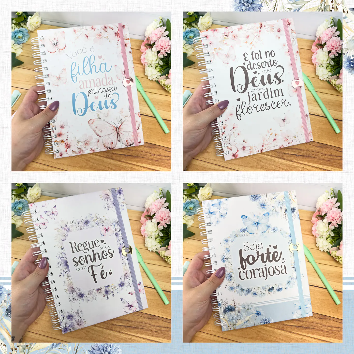 Kit Digital Frases Jardim Fé Religião Arquivos em Png 2