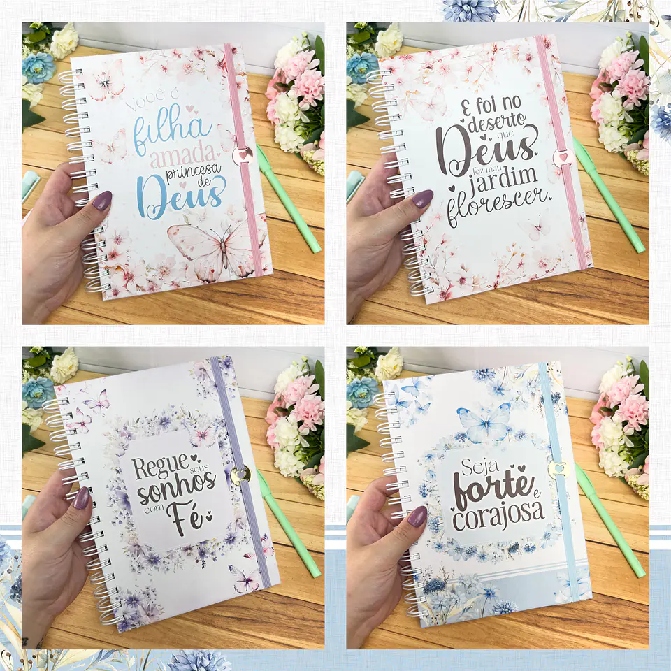 Kit Digital Frases Jardim Fé Religião Arquivos em Png 2