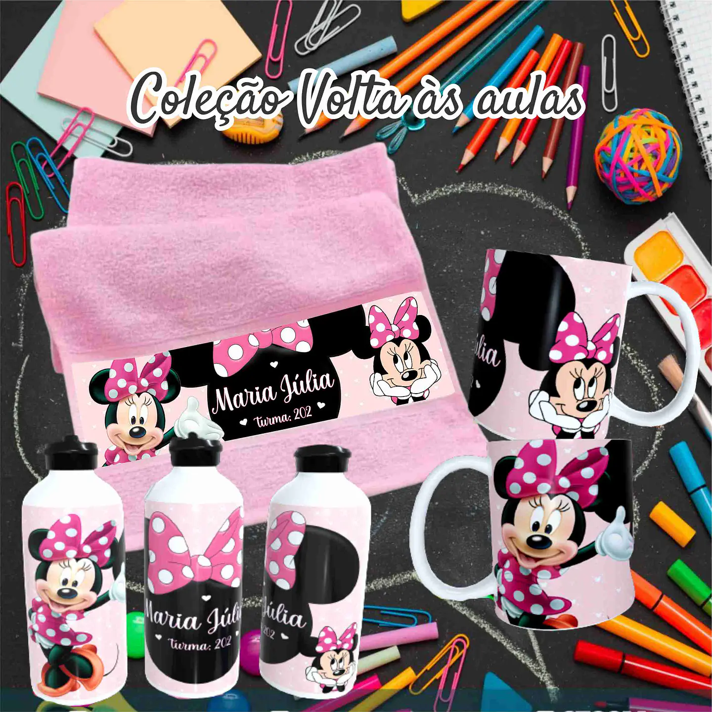 78 Artes para Caneca, Toalinha e Squezee Personagens Disney Volta as Aulas Arquivo Editavél  18